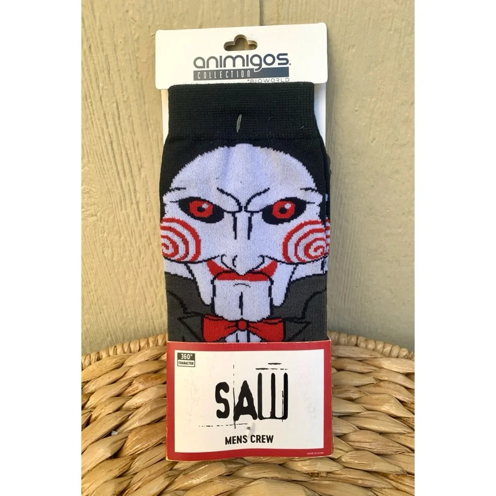 Men’s Saw Jigsaw Crew Socks